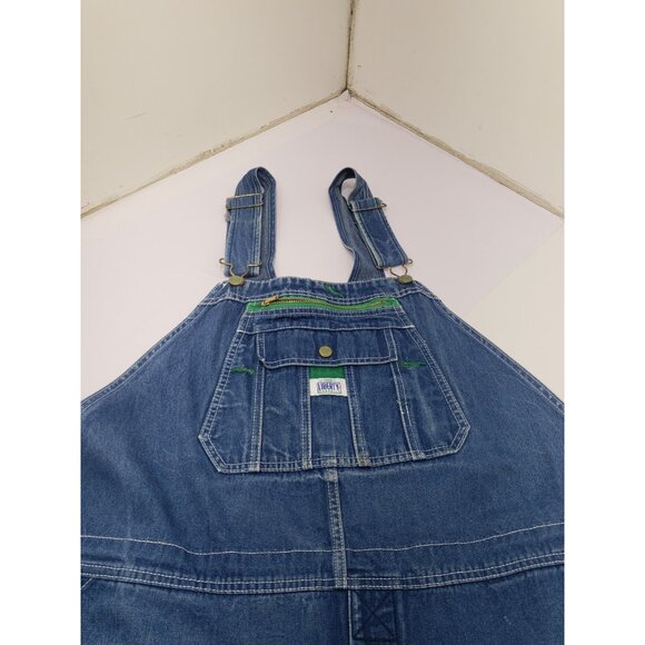 Liberty Men's Denim Blue Bib Overalls 100% Cotton Original Fit Size 50x30 - Picture 3 of 16